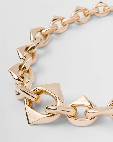 prada eternal gold necklace|Prada fine jewelry.